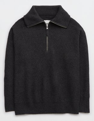 Aerie CozyUp Waffle Quarter Zip … curated on LTK