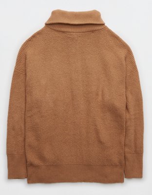 Aerie CozyUp Waffle Quarter Zip Sweater