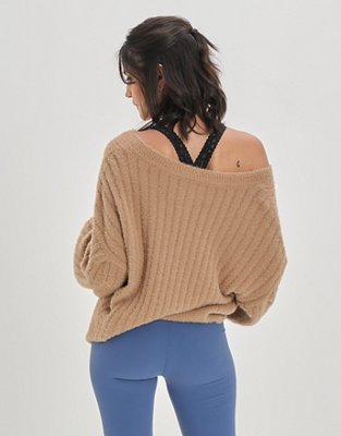 Женские свитеры Aerie Wide Rib V-Neck Sweater — фото 2