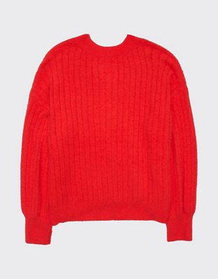 Aerie Wide Rib V-Neck Sweater