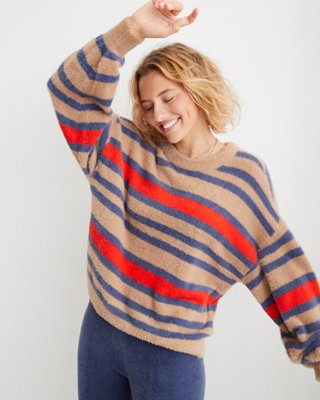 Madewell, Sweaters, Madewell Cardiff Multi Colored Striped Crew Neck  Sweater Sz Xs