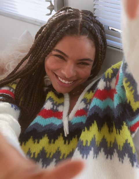 Женские свитеры Aerie Fairisle Quarter Zip Sweater