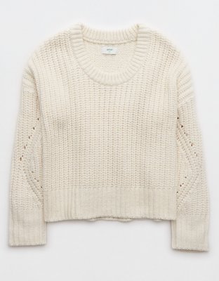 Aerie Wide Rib Crew Sweater