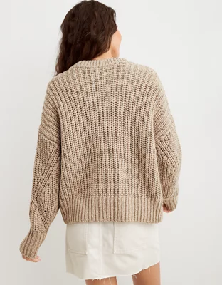 Aerie Wide Rib Crew Sweater