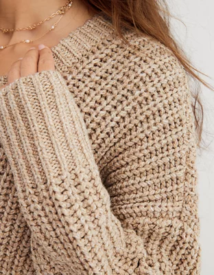 Aerie Wide Rib Crew Sweater