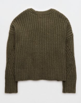 Aerie Wide Rib Crew Sweater
