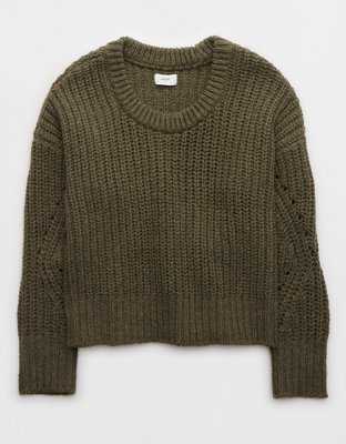 Aerie Wide Rib Crew Sweater