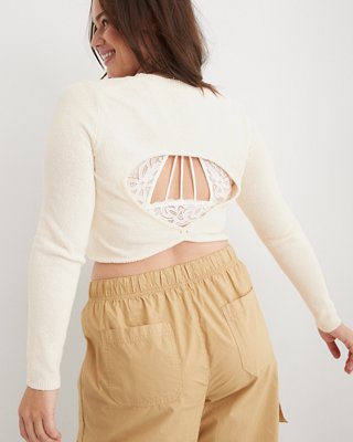 Aerie Open Back Sweater