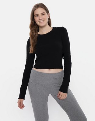 Buy Lululemon La Crop Long Sleeve - Navy At 30% Off