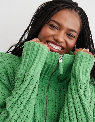 Aerie cable knit sweater sale