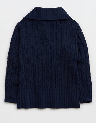 Aerie Cable Car Quarter Zip Sweater