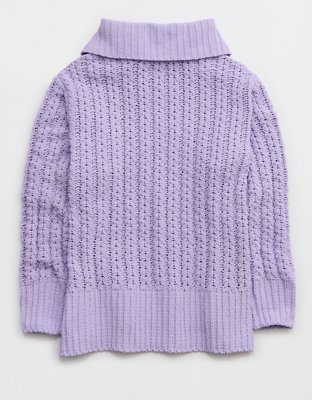 Aerie Cable Car Quarter Zip Sweater
