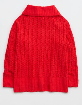 Aerie Cable Car Quarter Zip Sweater