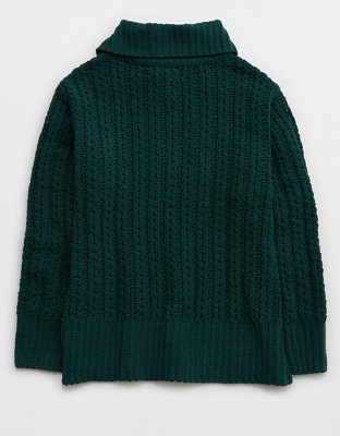 Aerie Cable Car Quarter Zip Sweater