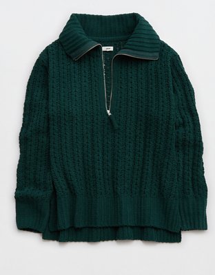 Женские свитеры Aerie Cable Car Quarter Zip Sweater — фото 3