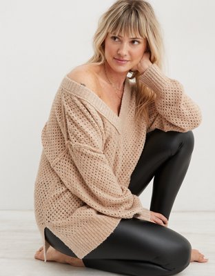 Aerie Oversized V-Neck Sweater