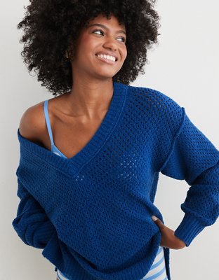 Oversized v-neck sweater - Women