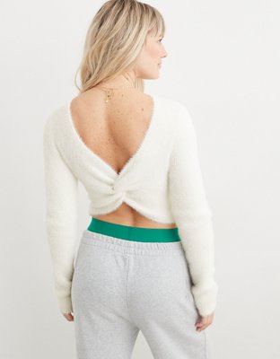 Aerie Fluffy-4-Ever Reversible Twist Sweater