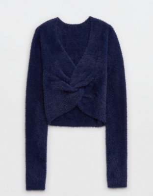 Aerie Fluffy-4-Ever Reversible Twist Sweater