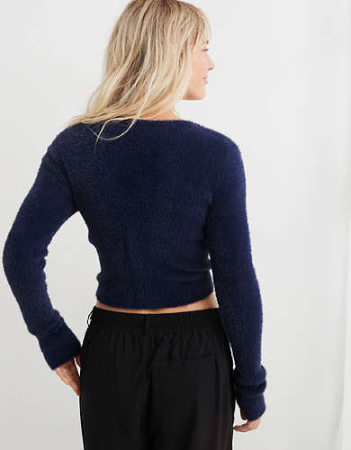 Aerie Fluffy-4-Ever Reversible Twist Sweater