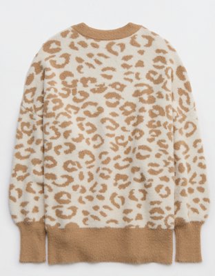Aerie Leopard Buttercream Sweater