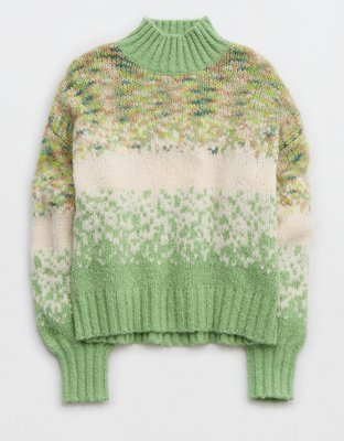 Aerie Fair Isle Mockneck Sweater