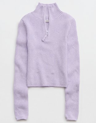 Aerie Late Night Quarter Zip Sweater