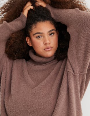 Aerie Turtleneck Sweater , Silver Shadow