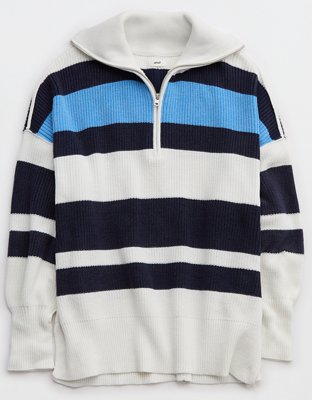 Aerie Late Night Quarter Zip Sweater