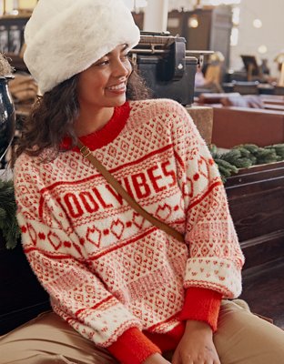 Aerie Flurry Oversized Crew Sweater