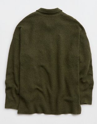 Женские свитеры Aerie CozyUp Waffle Polo Sweater — фото 5
