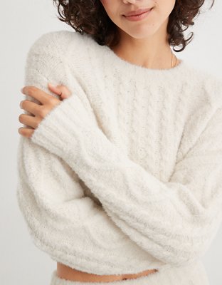 Aerie Mini Cable Cropped Sweater