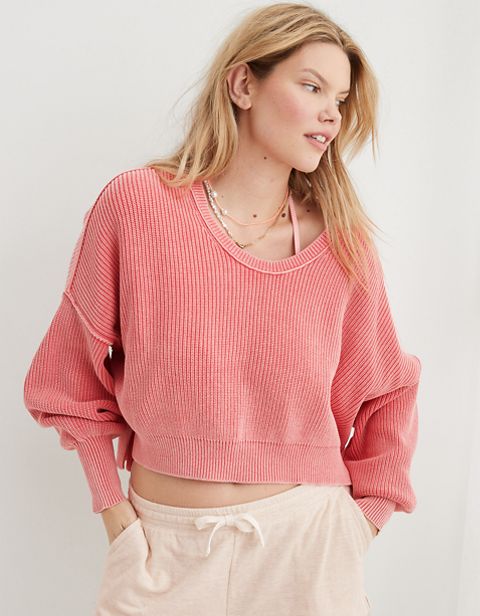 Женские свитеры Aerie Beyond Cropped Sweater