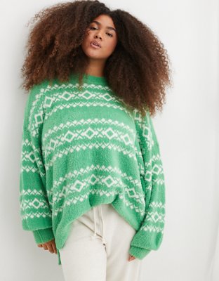 Aerie Intarsia Crew Sweater