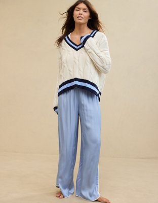 8月末まで】 aere V-neck jersey one-pierce Aerie Cropped Cable V