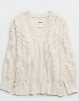 Aerie Beyond Chenille V-Neck Sweater