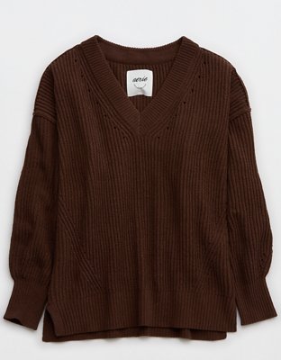 Aerie Beyond Chenille V-Neck Sweater