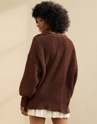 Aerie Beyond Chenille V-Neck Sweater