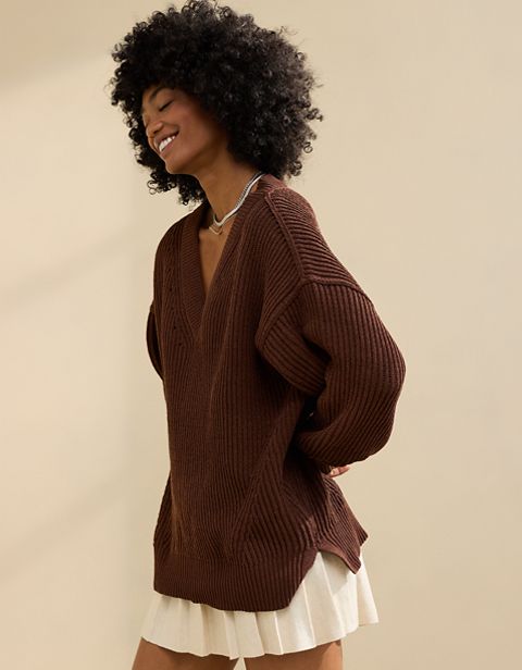Женские свитеры Aerie Beyond Chenille V-Neck Sweater