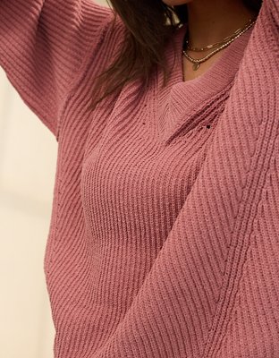 Aerie Beyond Chenille V-Neck Sweater