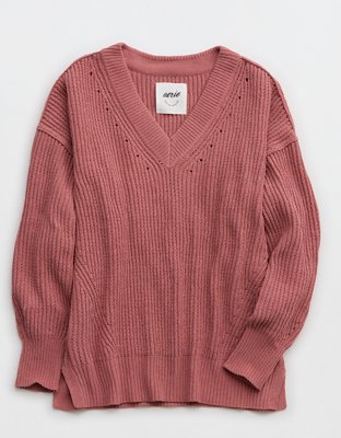 Aerie Beyond Chenille V-Neck Sweater