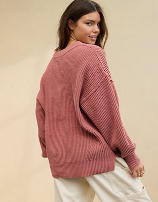 Aerie Beyond Chenille V-Neck Sweater