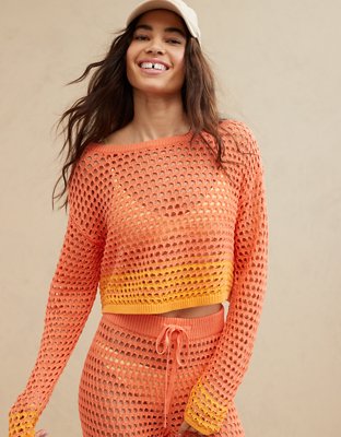 Aerie Crochet Vacay Sweater