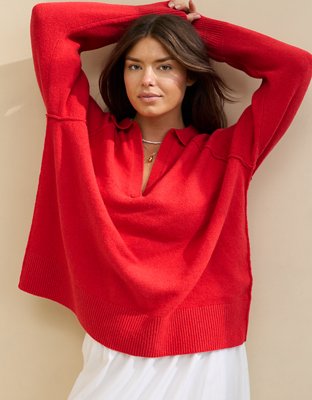 Aerie unREAL Polo Sweater