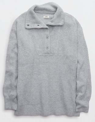 Aerie CozyUp Button Sweater