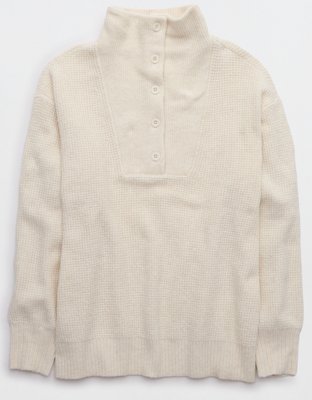 Aerie CozyUp Button Sweater