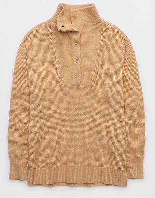 Aerie CozyUp Button Sweater