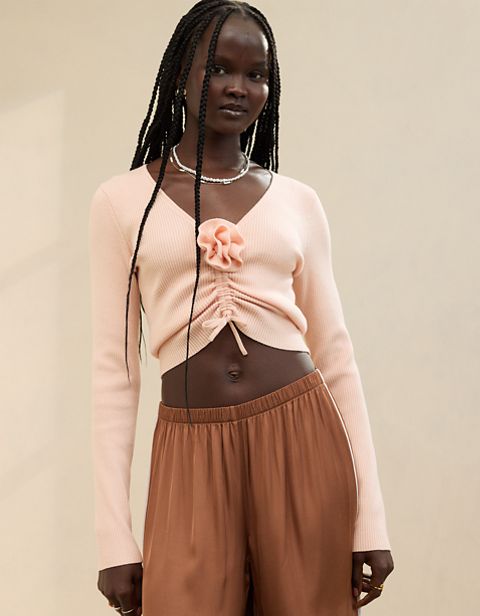 Женские свитеры Aerie Cropped Rosette Sweater