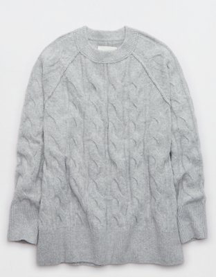 Aerie Unreal Cable Crew Sweater