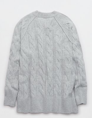 Aerie Unreal Cable Crew Sweater